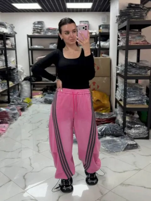 Жіночі широкі спортивні штани ВАПЕР Pink/Graphite Жіночі широкі спортивні штани ВАПЕР Pink/Graphite